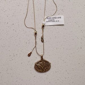 Alex and Ani gold necklace guardian of freedom adjustable